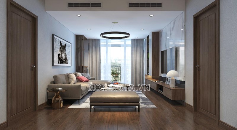 Ghế sofa góc da hiện đại